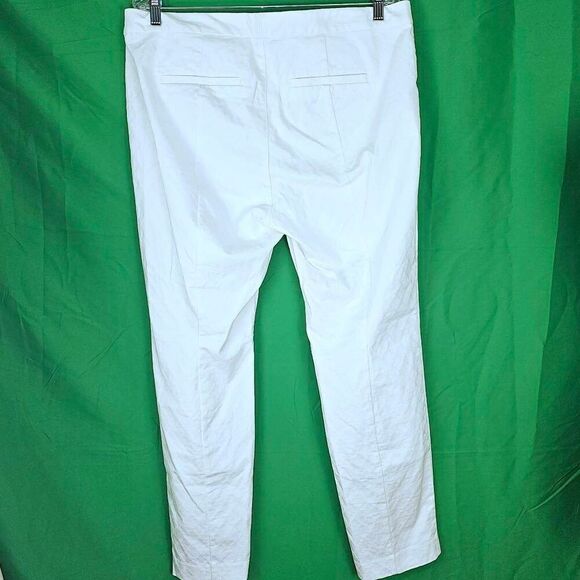 Lilly Pulitzer Womens White Kelly Textured Ankle Skinny Pants 14 - Picture 2 of 6